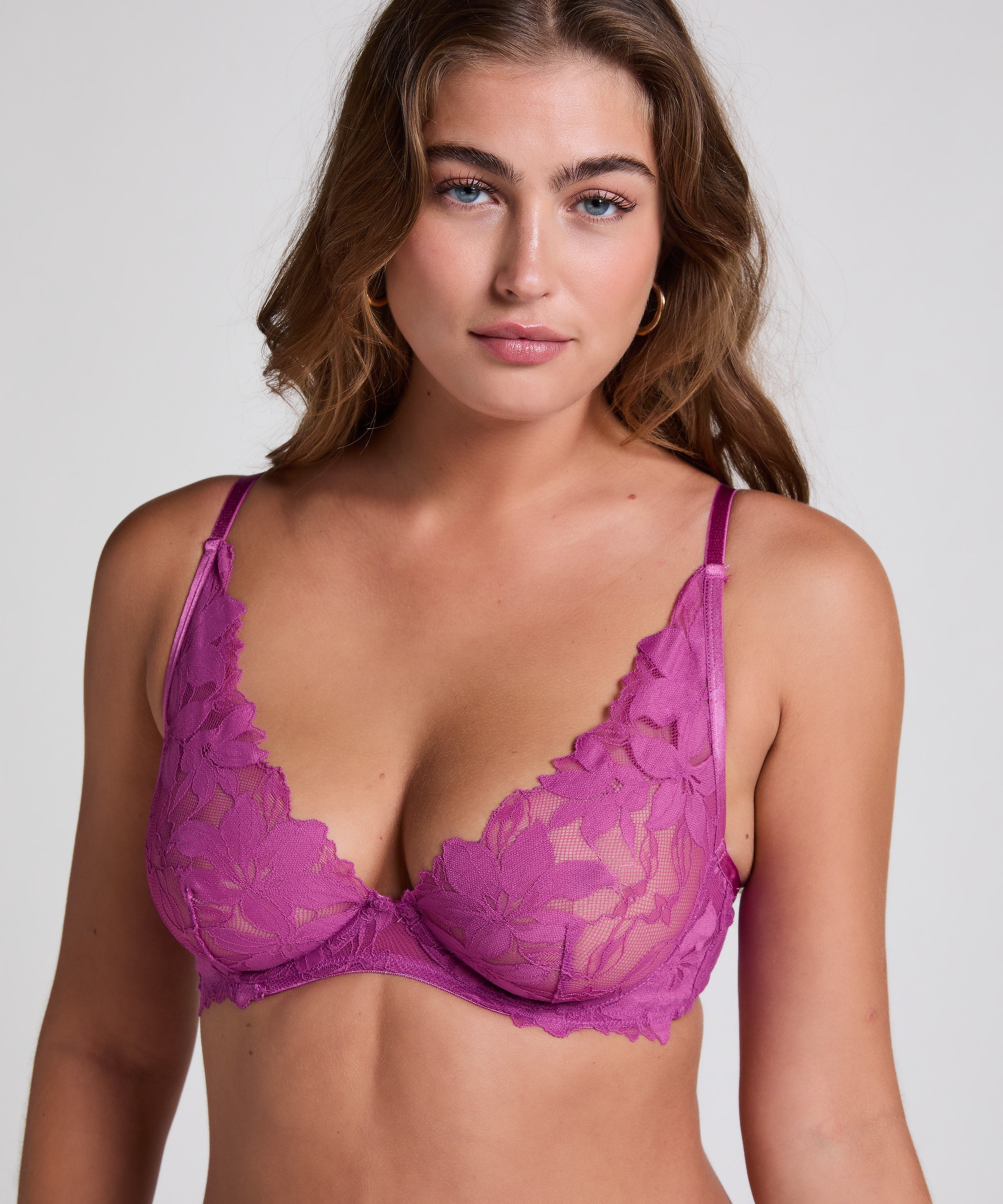 Ingrid Non-Padded Underwired Bra, Purple, main