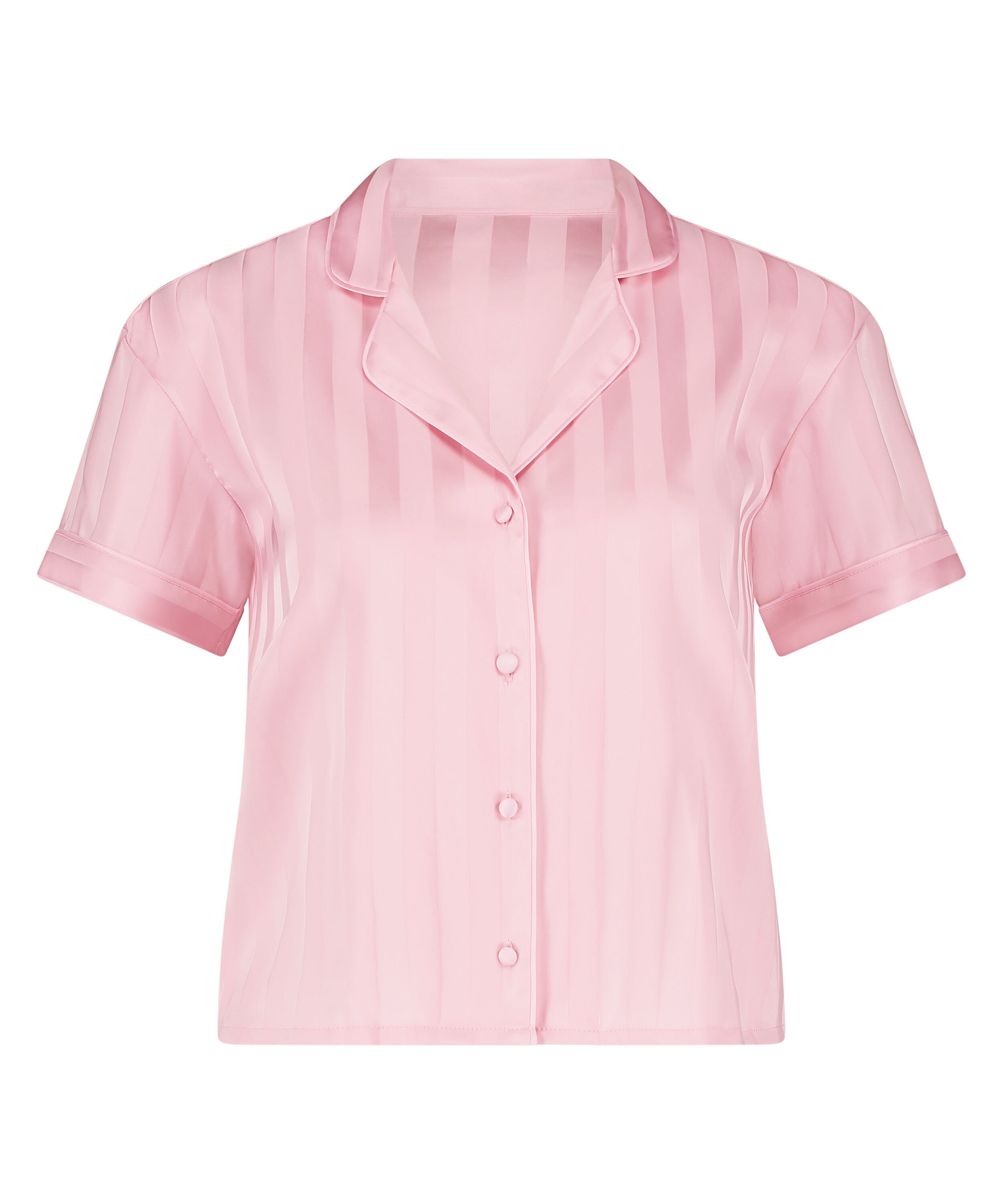 Satin Short-Sleeved Jacket, Pink