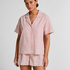 Striped Pyjama Short, Pink
