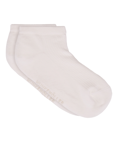 3-Pack Cotton Trainer Liner Socks, White