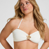 Bandeau Bikini Top Crinkle, White