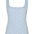 Pointelle Singlet, Blue