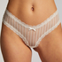 V-shaped Brazilian knickers mesh, White