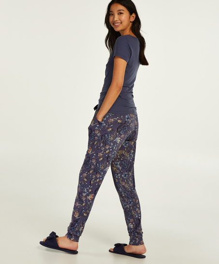Tall Ditzy Floral pyjama bottoms, Blue