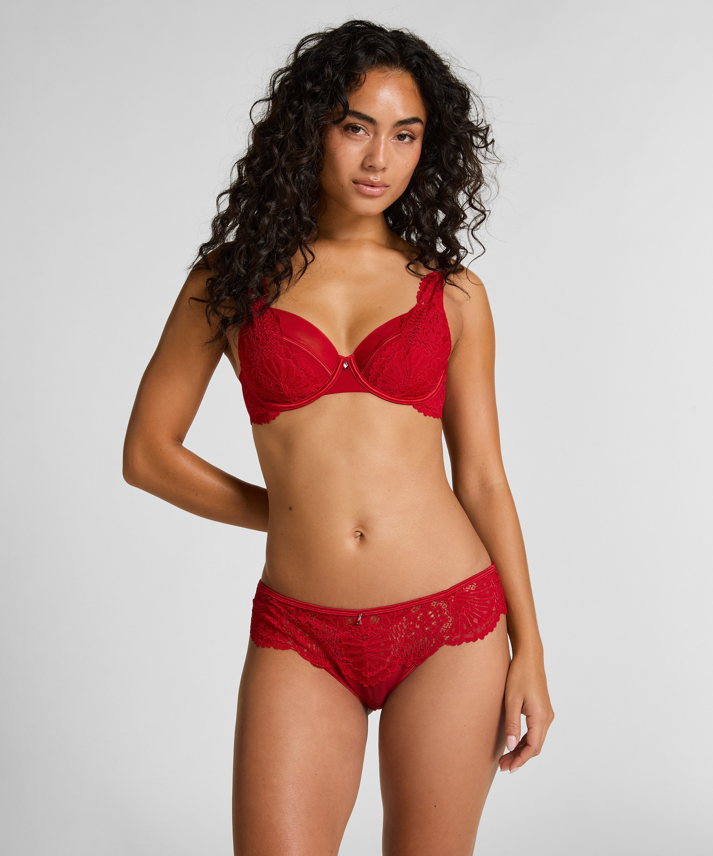 Whitney Non-Padded Underwired Bra, Red, main