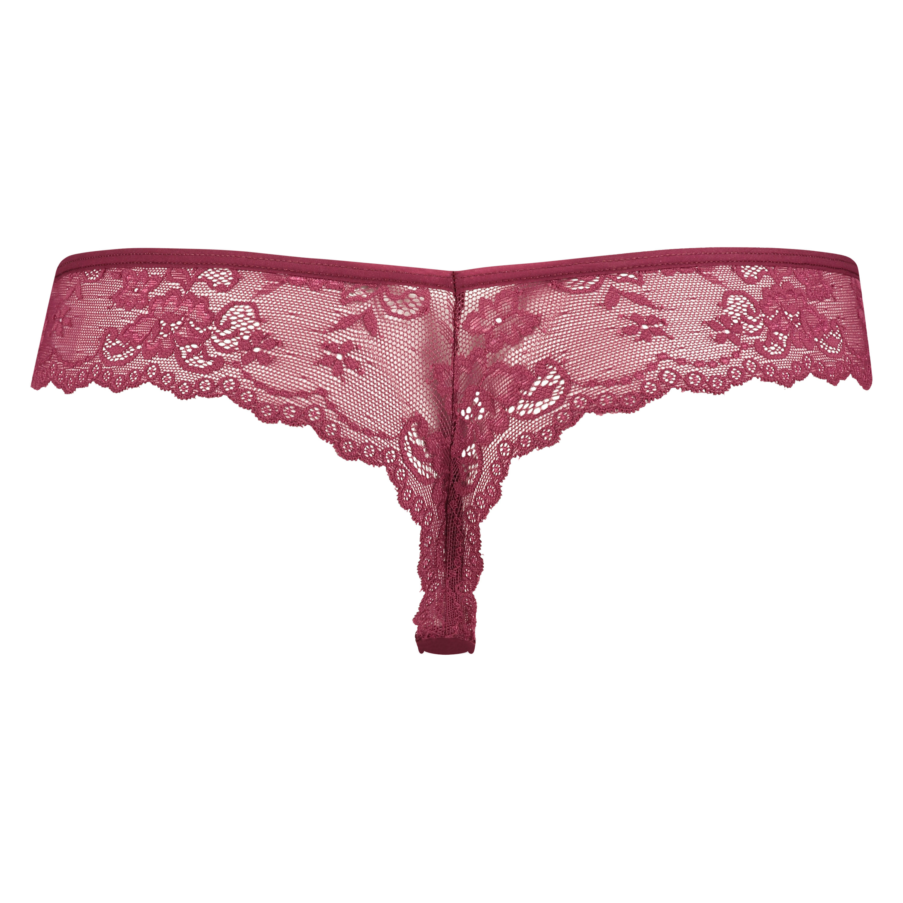 Lace Back Invisible Thong, Purple, main