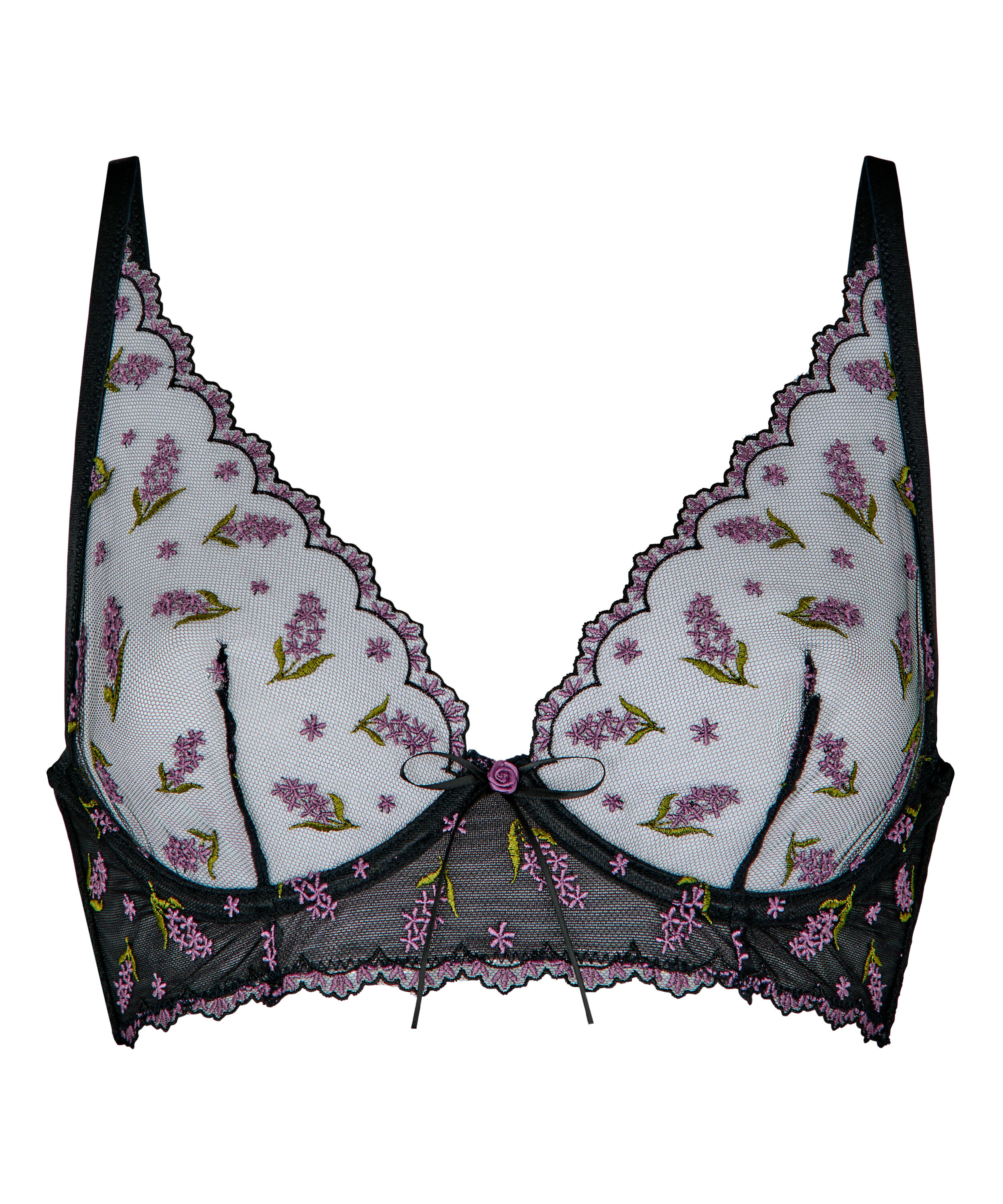 Non-Padded Underwired Bra Iris, Black