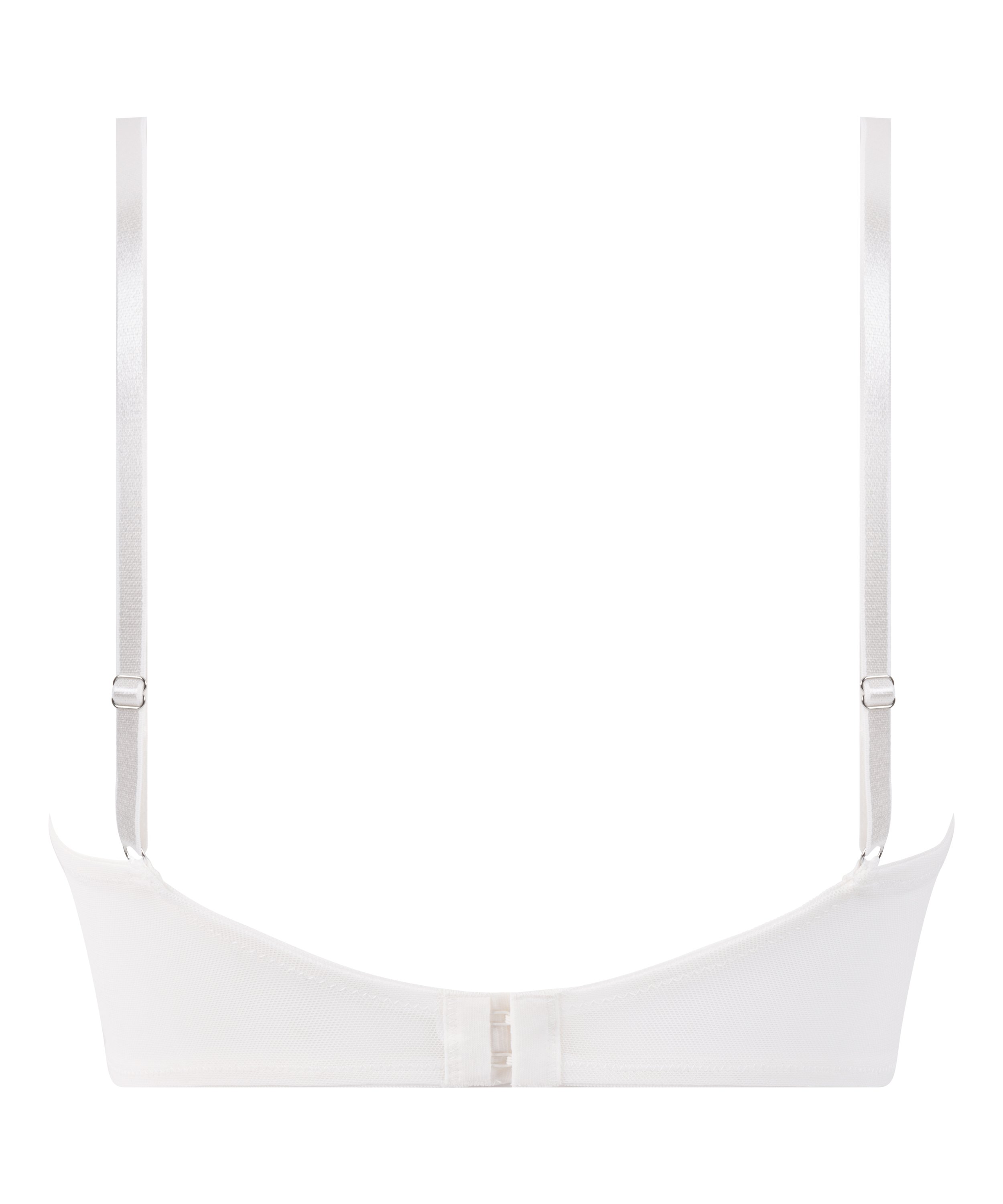 Lauren Padded Underwired Longline Bra, White, main