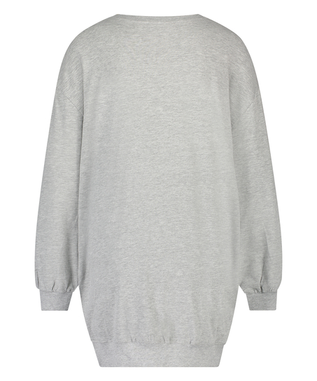 Round Neck Nightshirt, Gray