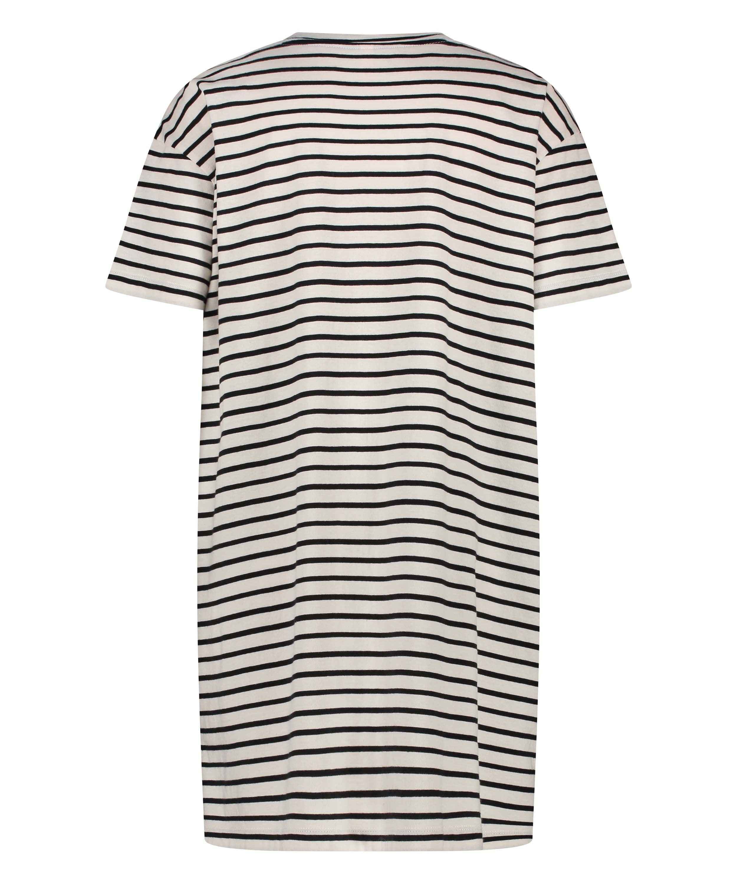 Round Neck Nightshirt, Black, main