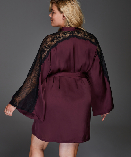 Nadia Satin Kimono, Red