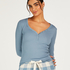 Long-Sleeved Pyjama Top, Blue