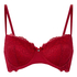 Marine Padded Underwired Bra, Red