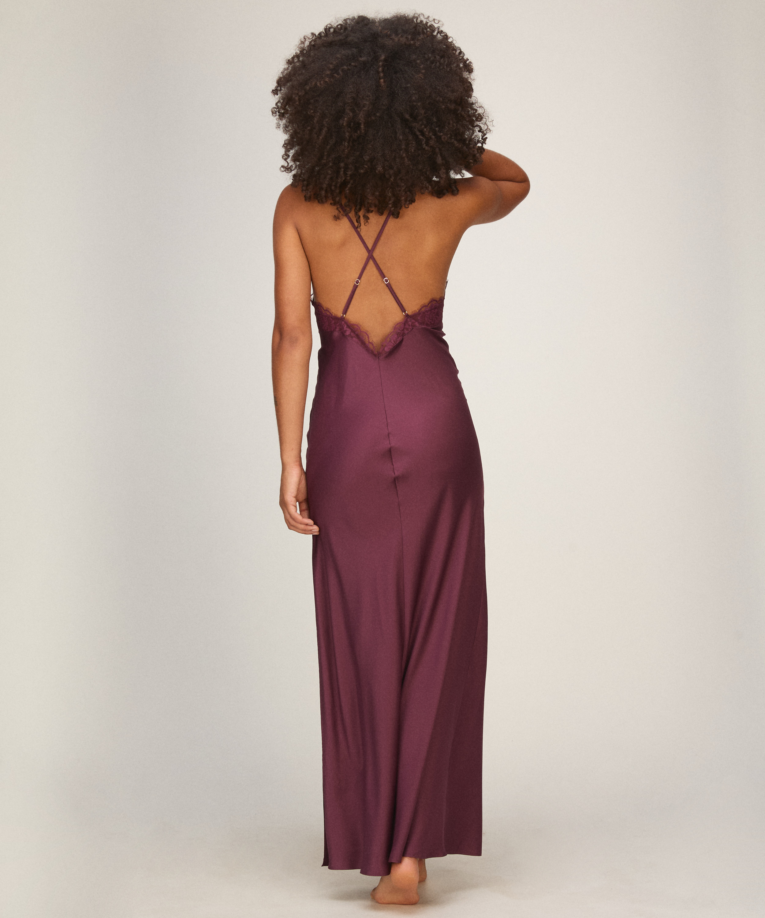 Long Slipdress Lana , Purple, main