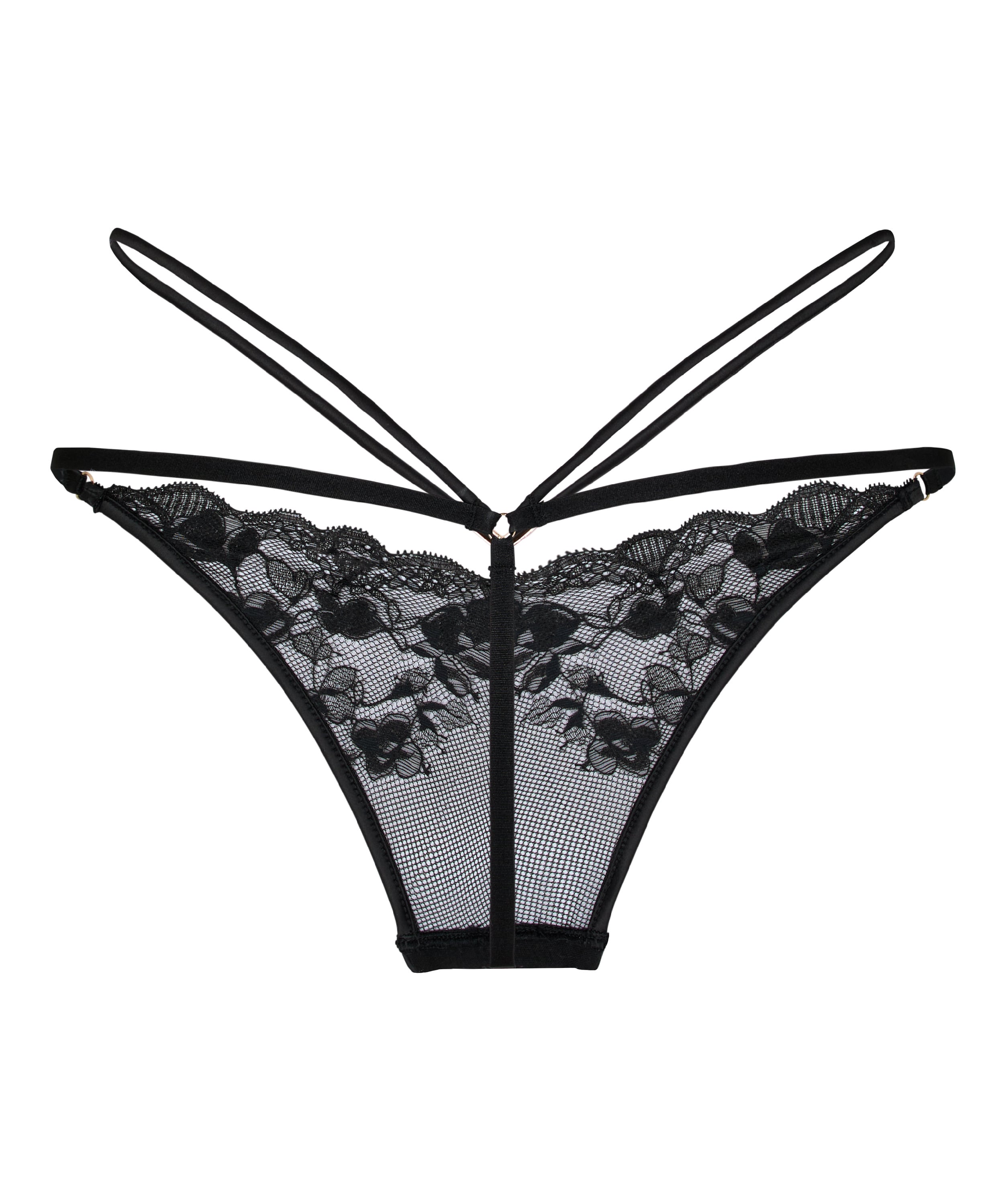 Highleg Thong Zara, Black, main