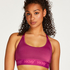 HKMX The Crop Logo Sports Bra Level 1, Pink