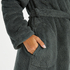 Fleece Bathrobe Short, Green