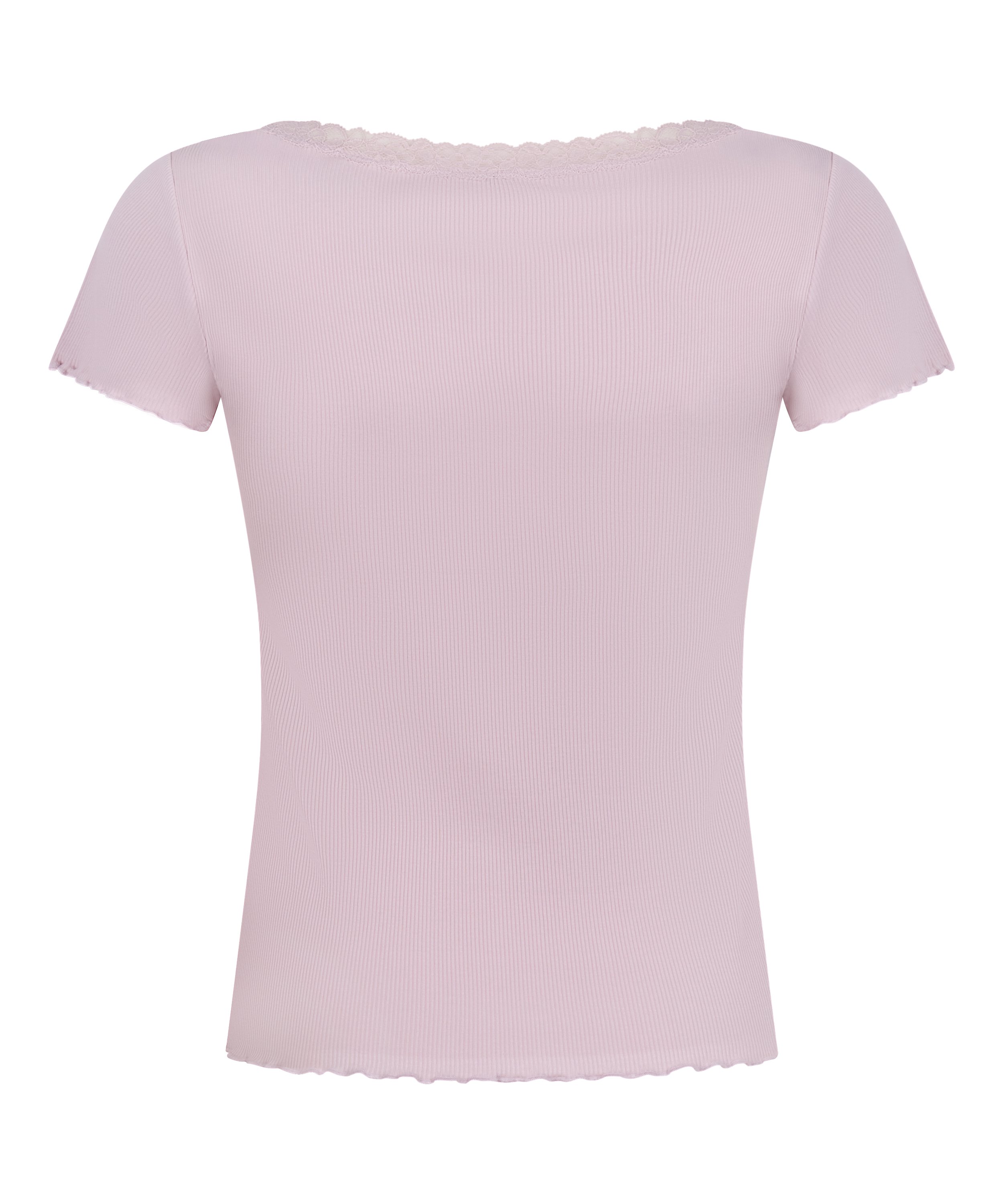 Pyjama Top Jersey Rib, Pink, main