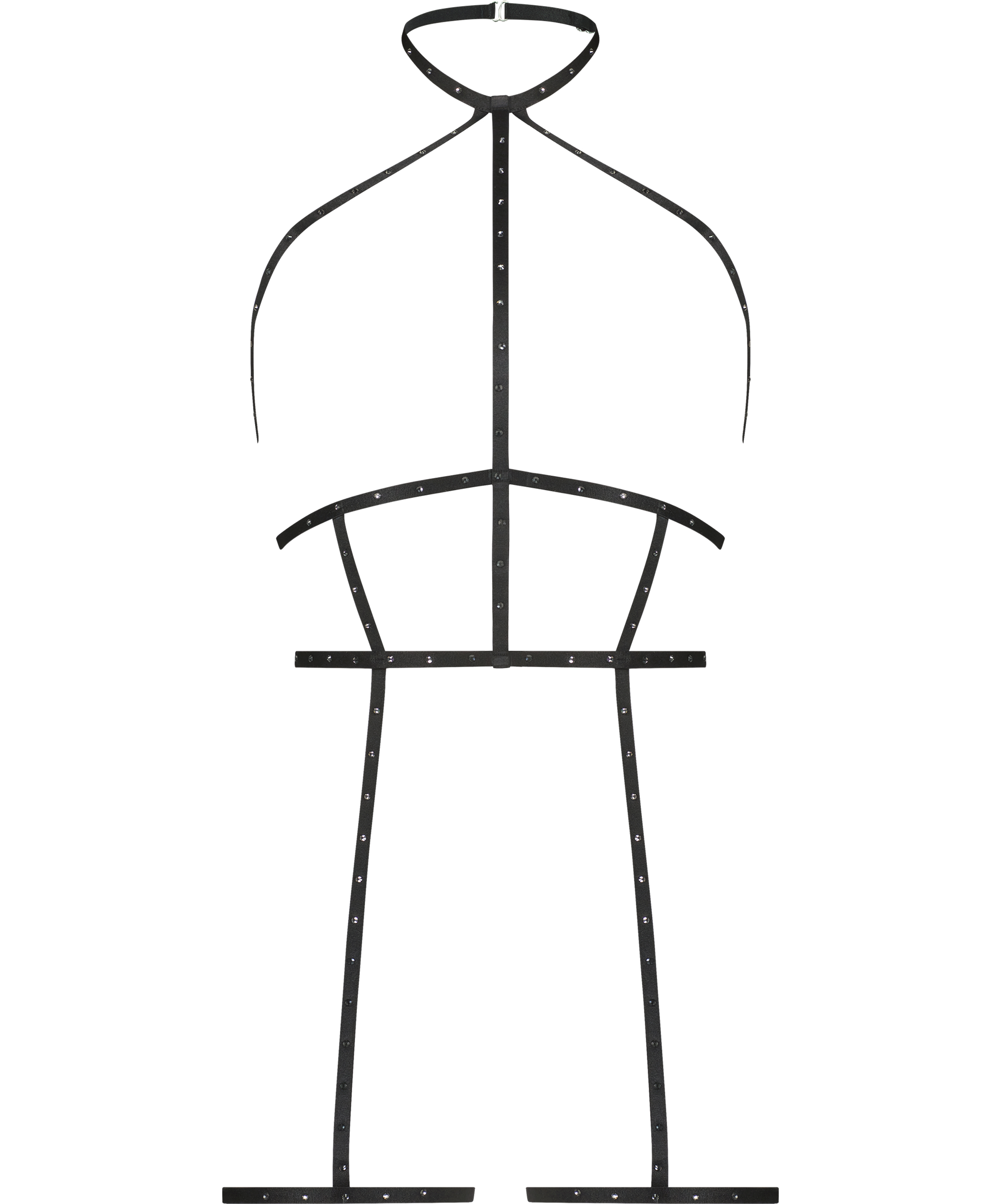 Private Rhinestone Harness, Black, main