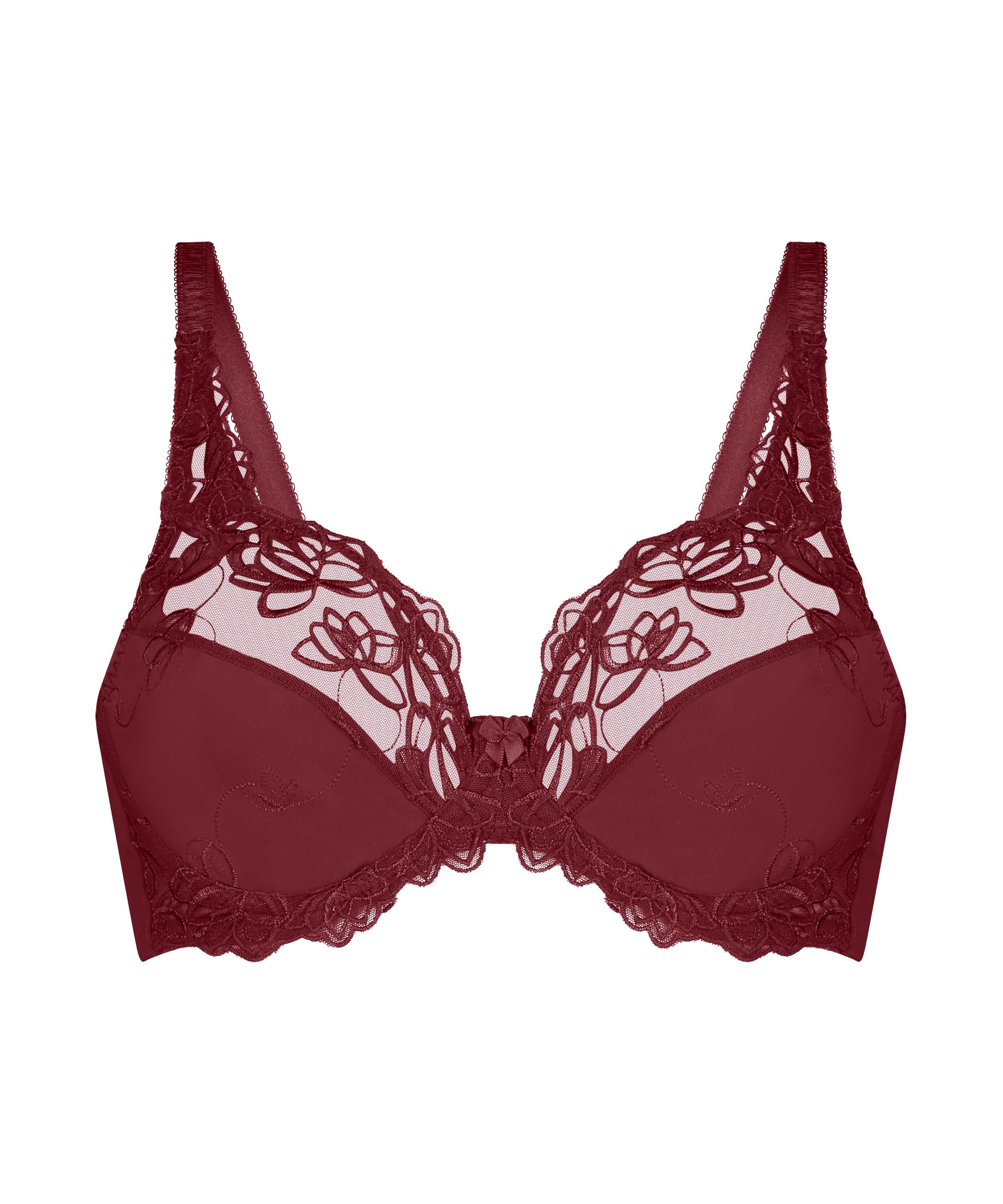 Diva Non-Padded Underwired Bra, Red, main