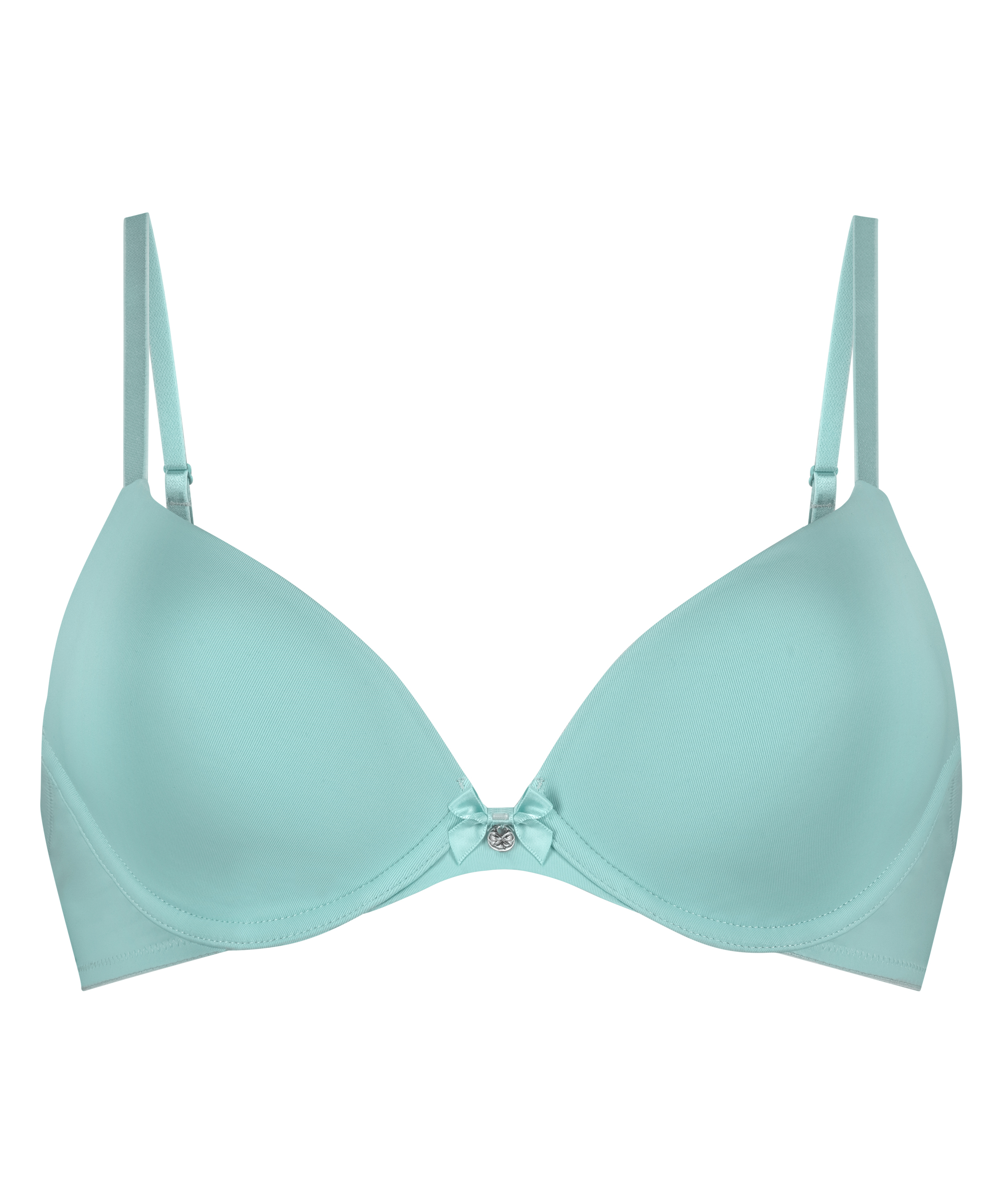 Plunge Padded Underwired Bra, Blue, main