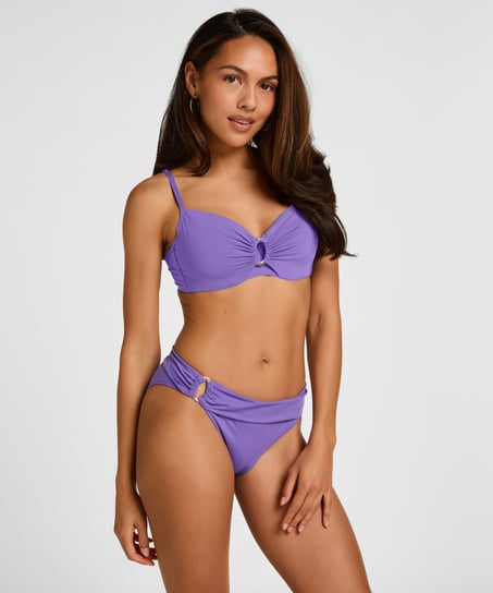 Luxe Non-Padded Underwired Bikini Top, Purple