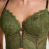 Prina Padded Underwired Longline Bra, Green