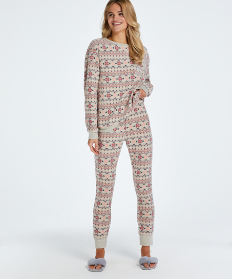 Pyjamaset with Bag, Beige