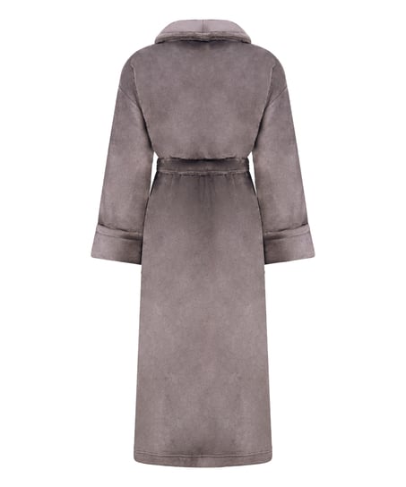 Soft Fleece Bathrobe, Gray