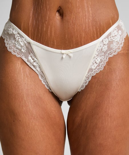 Caro Highleg Brazilian, White