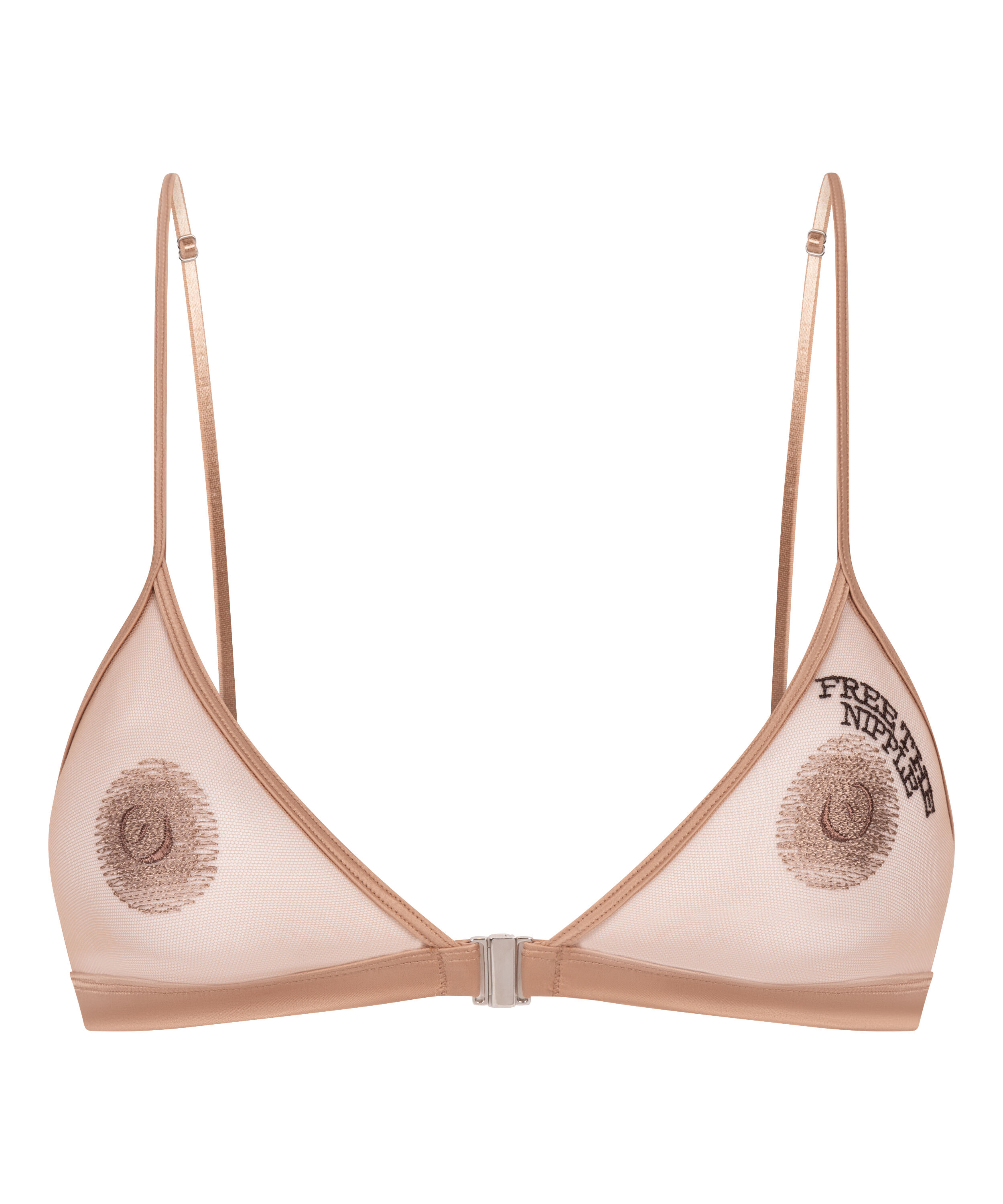 Free The Nipple Bralette, Brown