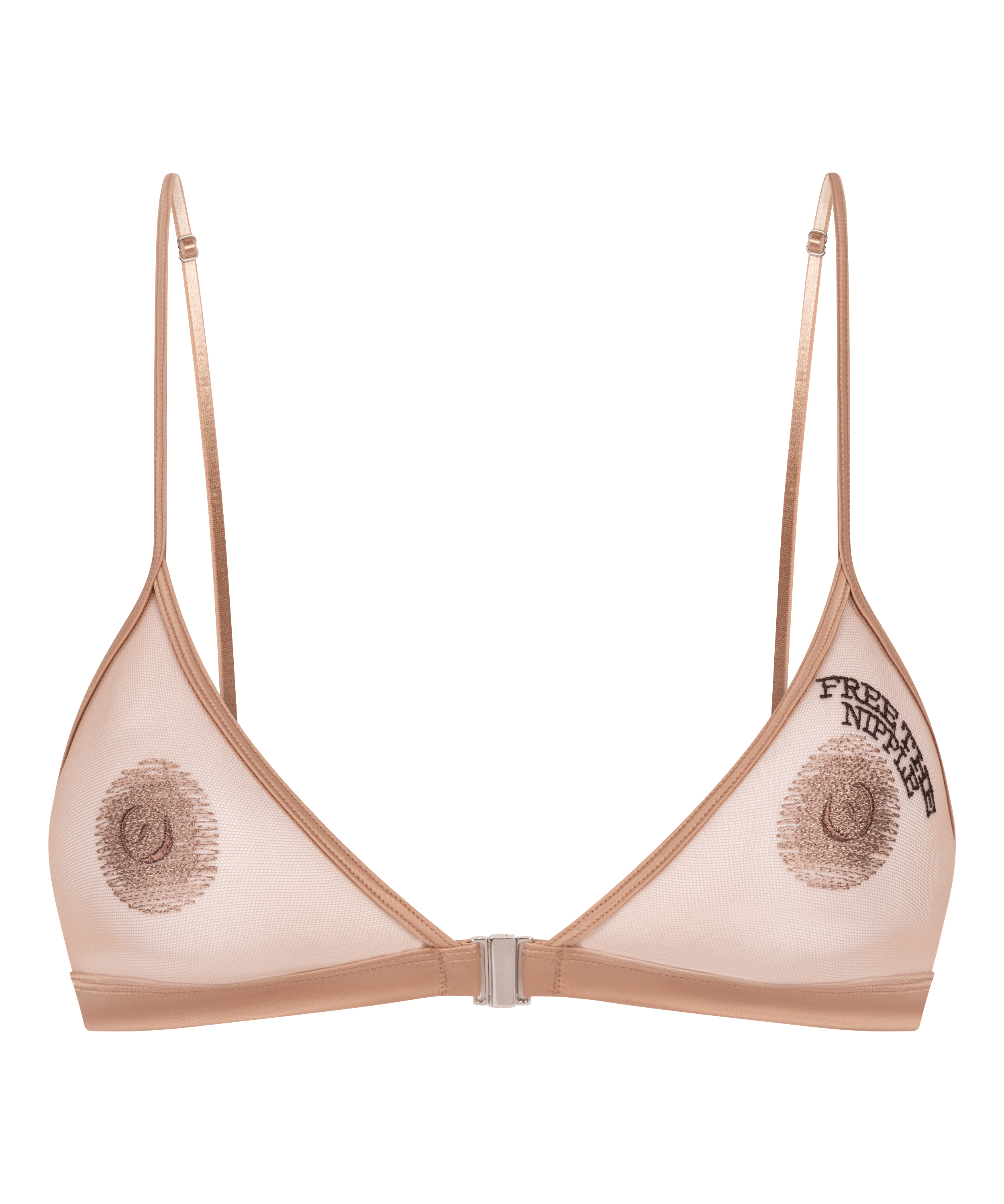Free The Nipple Bralette, Brown, main