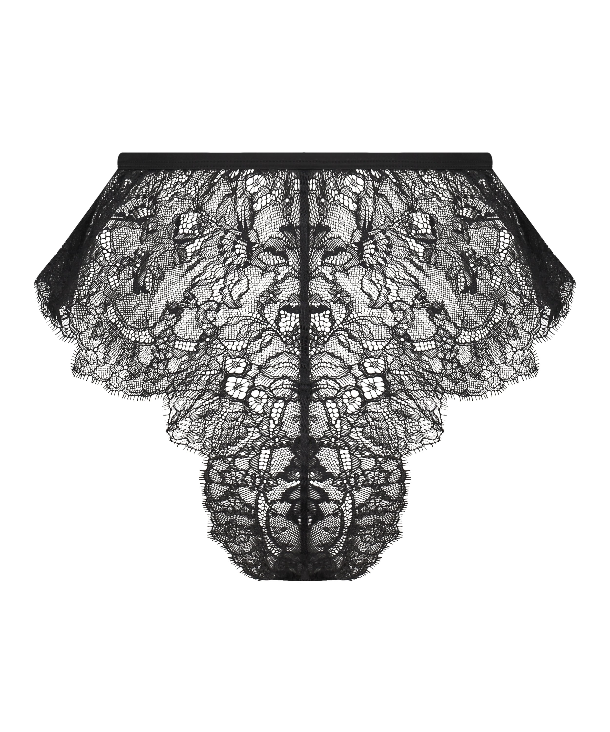 Lace Camille French Knicker, Black, main