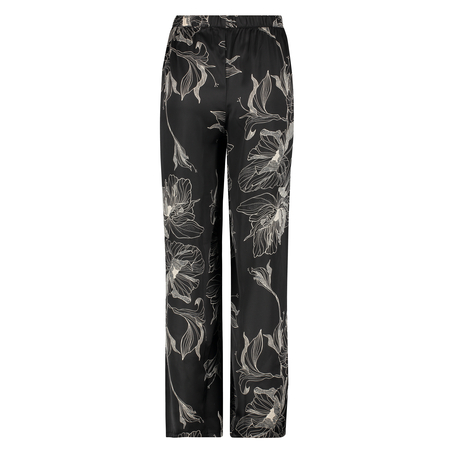 Lotus satin palazzo trousers, Black