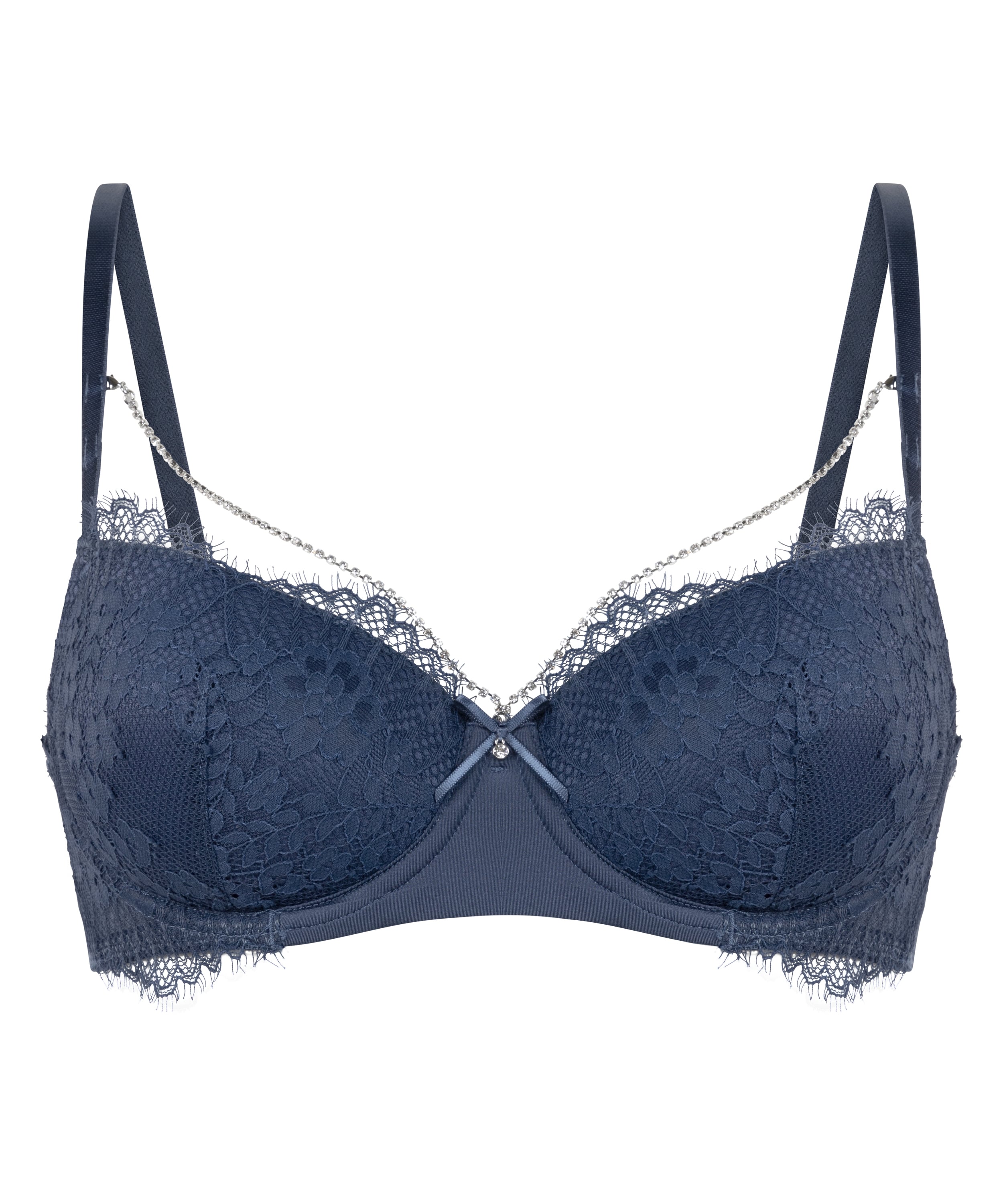 Pearlene Padded Underwired Bra, Blue, main