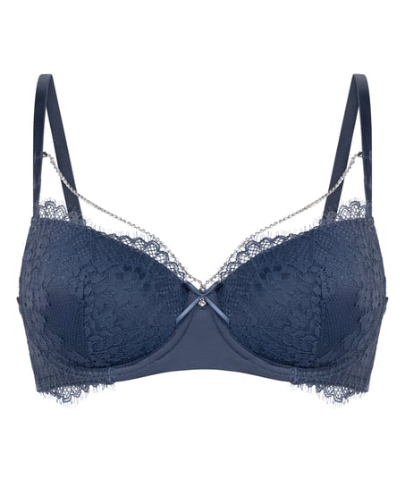 Pearlene Padded Underwired Bra, Blue