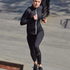 HKMX Run Baby Run Regular Waist Leggings, Black