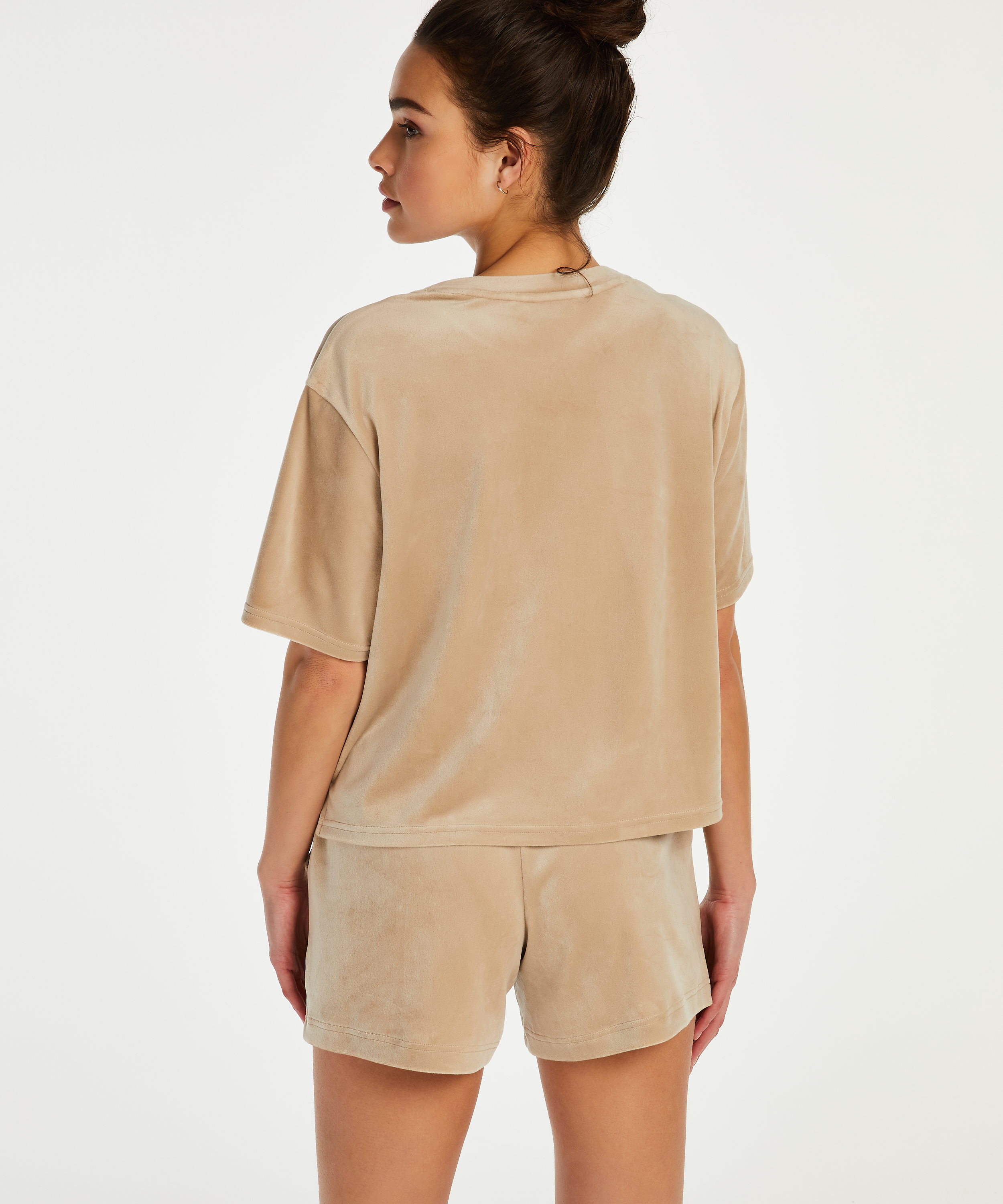 Velvet Pocket shorts, Beige, main