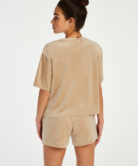 Velvet Pocket shorts, Beige