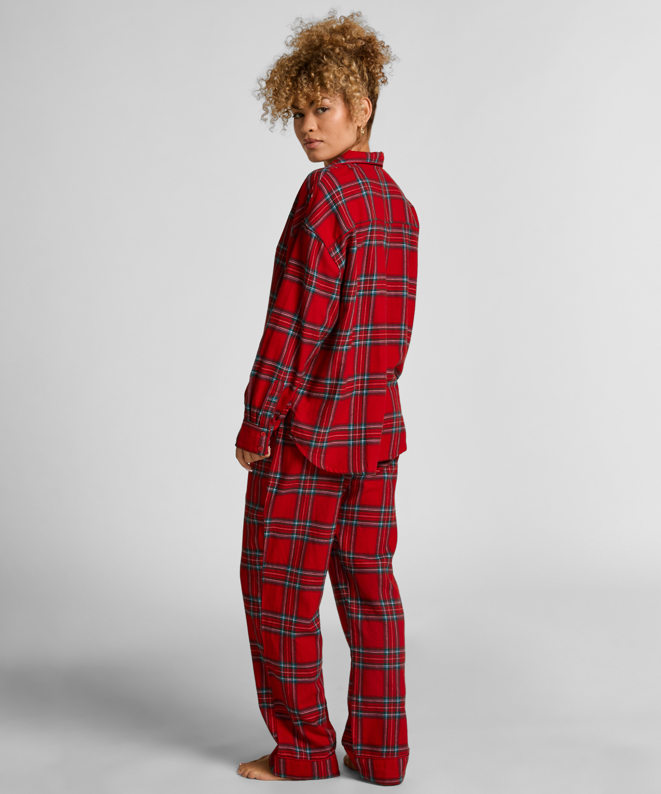 Petite Flannel Pyjama Pants, Red, main
