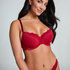 Marine Padded Underwired Bra, Red
