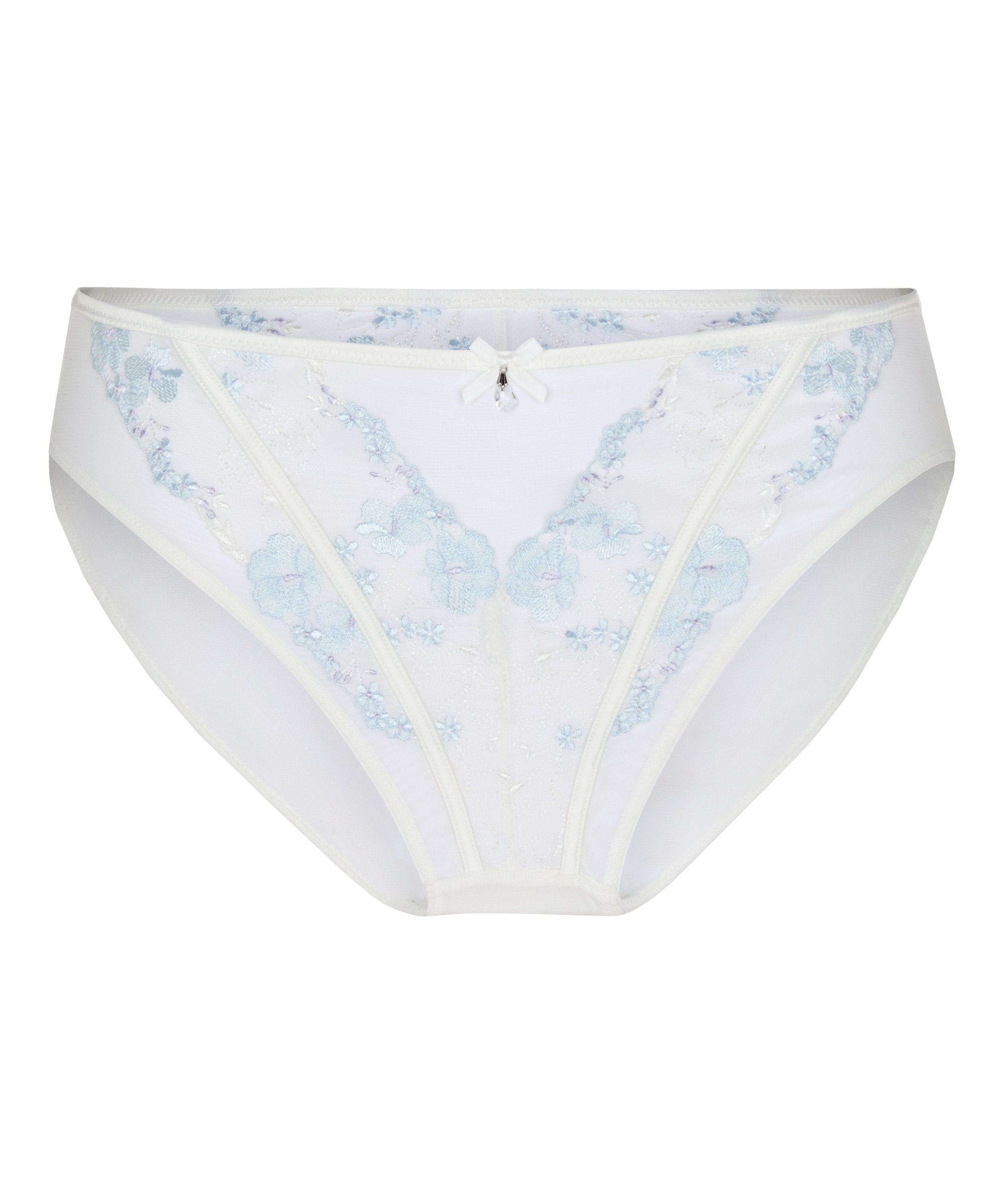 High Waisted Brazilian Peonie, White, main