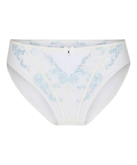 High Waisted Brazilian Peonie, White