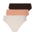 3-pack invisible Brazilian, Brown