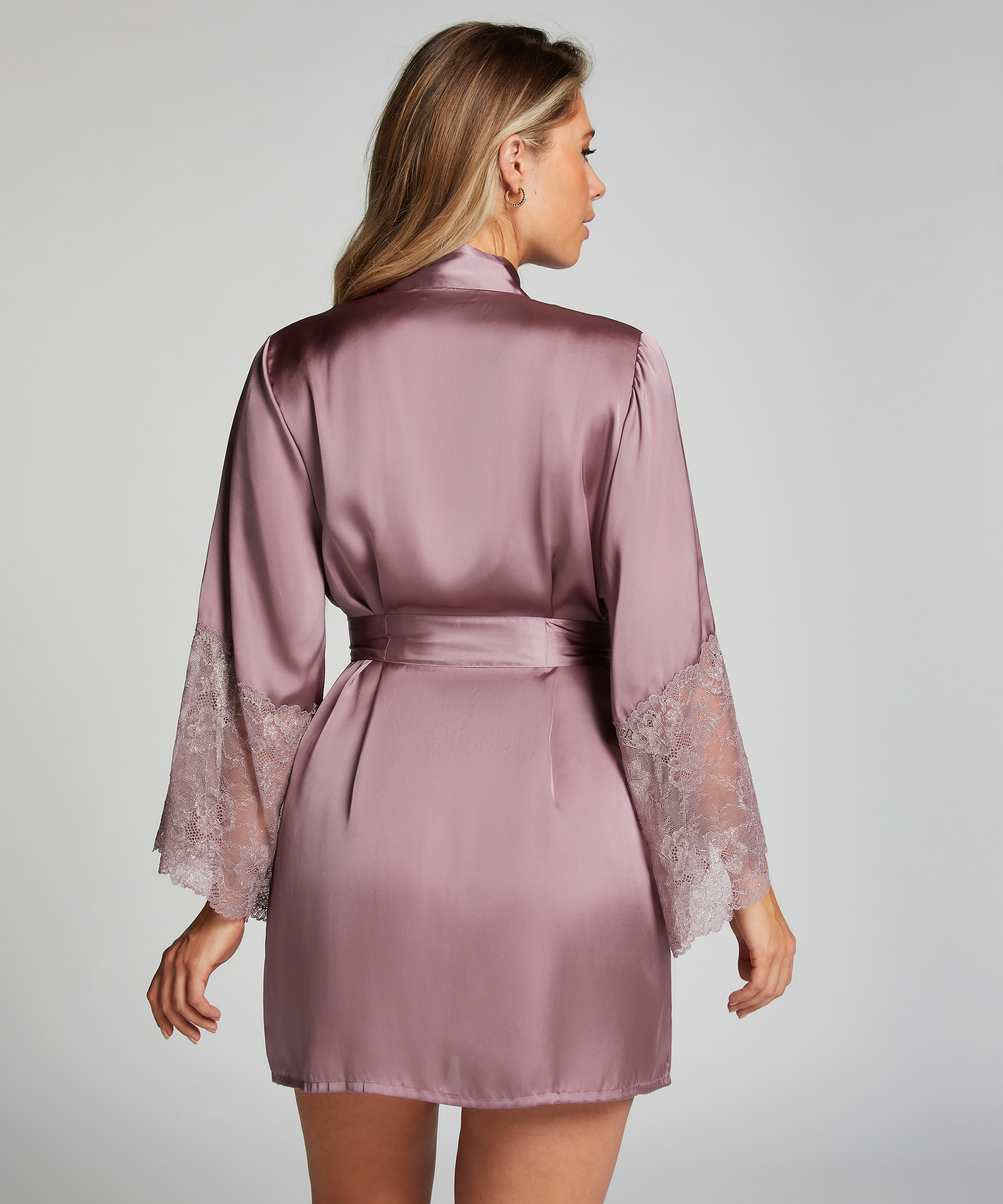 Satin Kimono, Purple, main