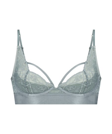 Luna Non-Padded Underwired Longline Bra, Blue