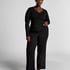 Henley Pyjama Top, Black
