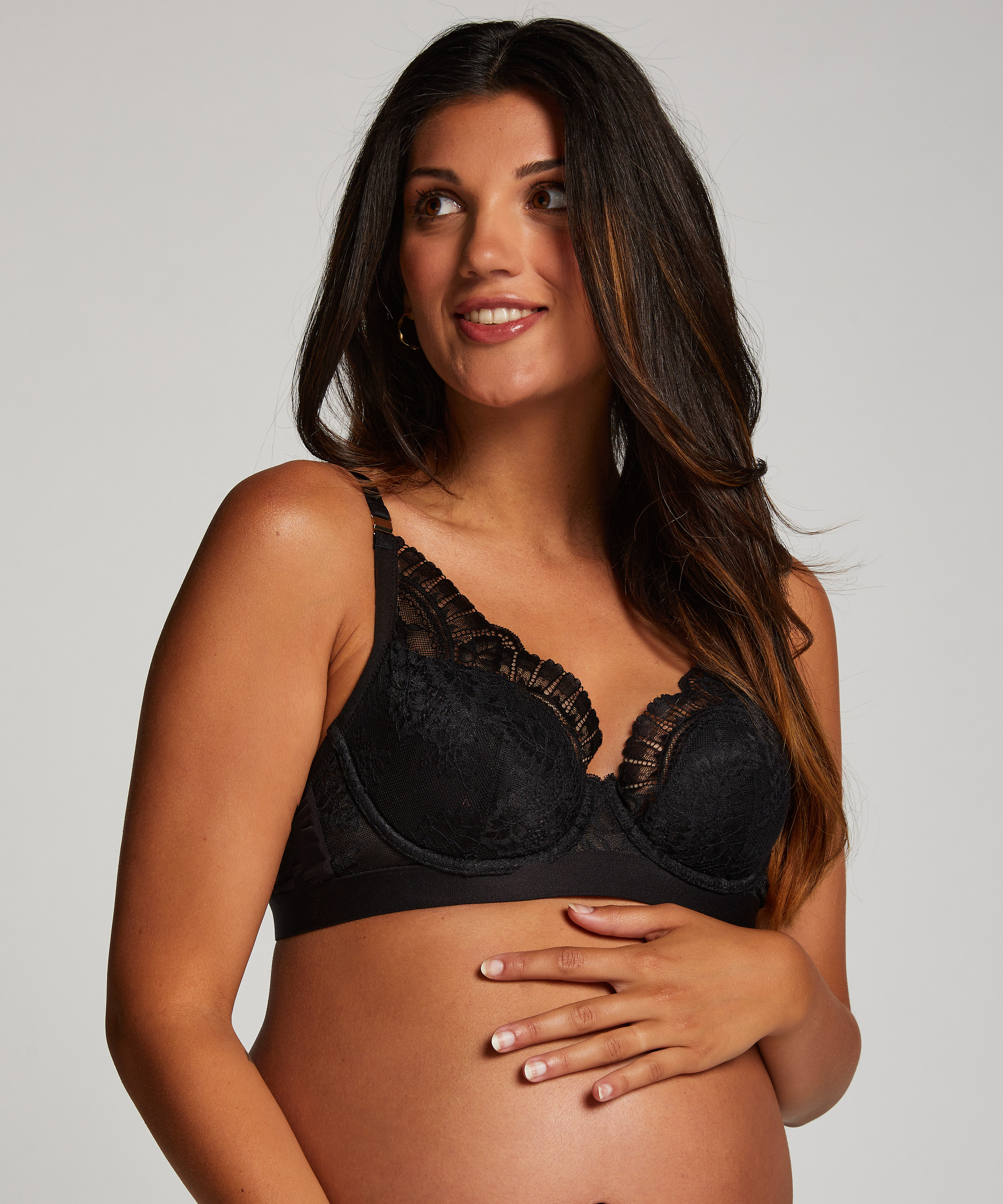 Adelaide Padded Nursing Bra, Black, main