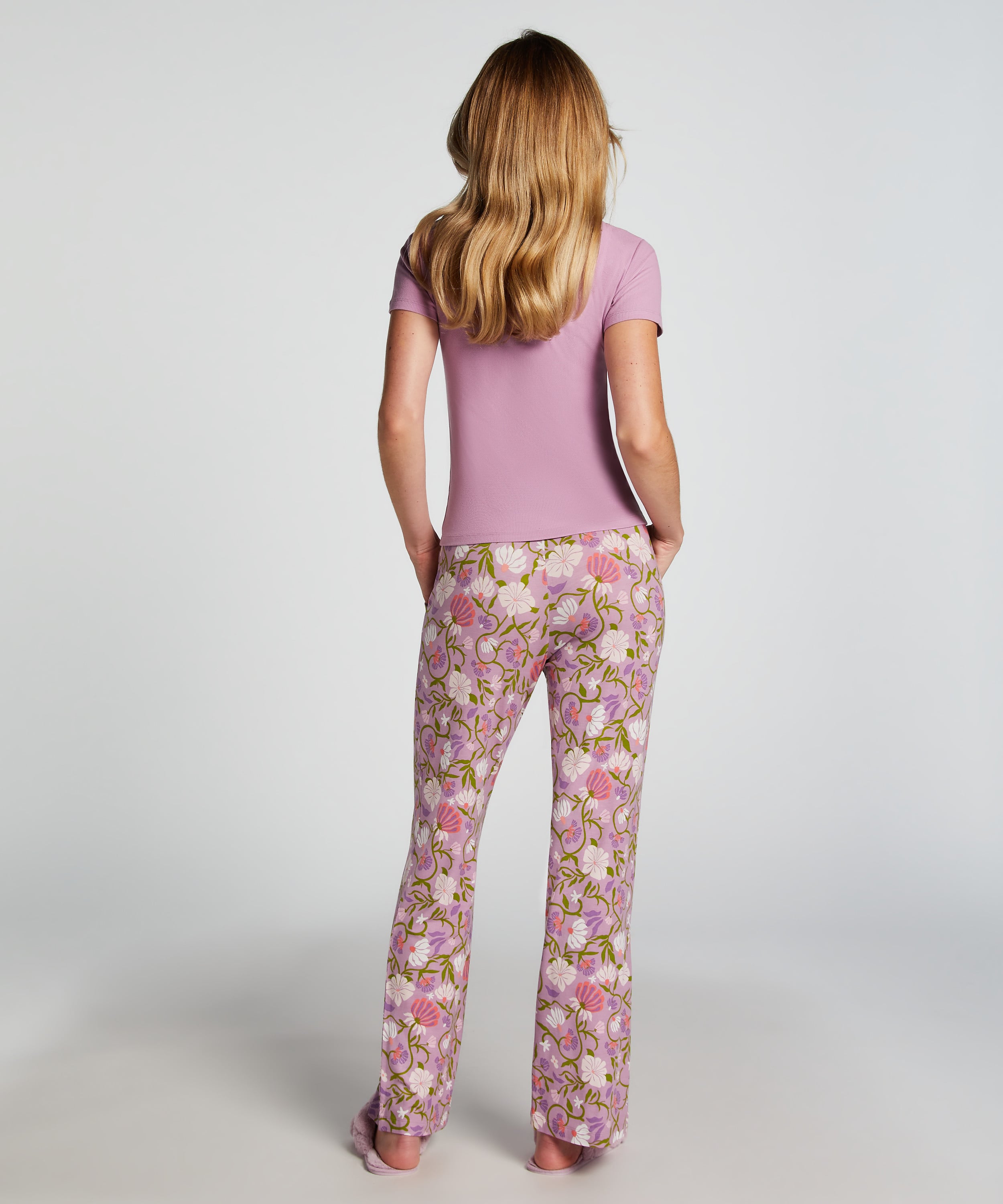 Henley Short Sleeved Pyjama Top, Purple, main