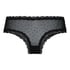V-shaped Brazilian knickers mesh, Black